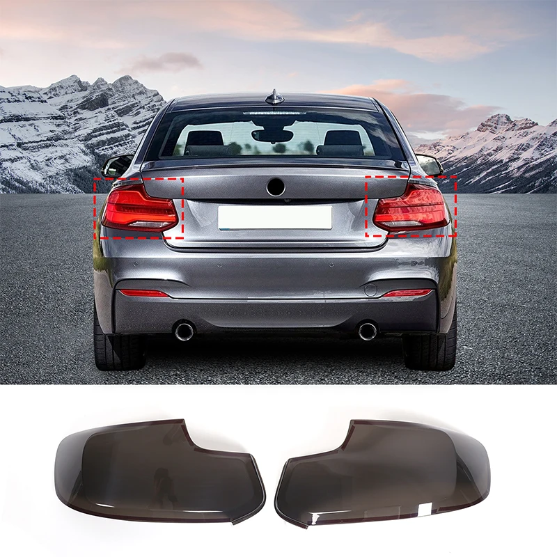 

For BMW 2 Series F22 F23 2014-2017 M2 F87 2016 ABS Car Tail Light Cover Smoked Black Taillight Protective Cover Auto Accessories