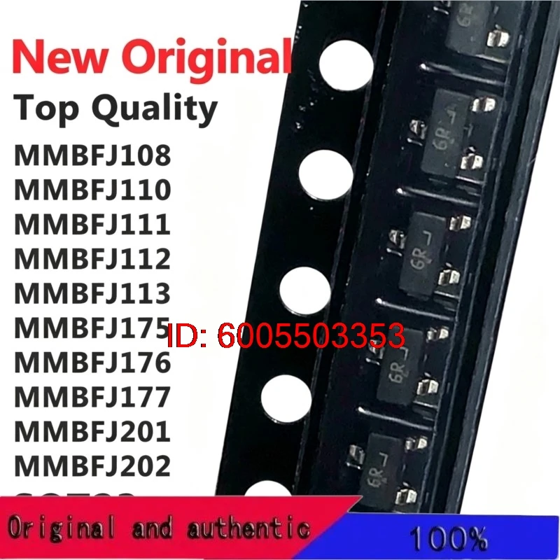 (10 Pieces) MMBFJ108 MMBFJ110 MMBFJ111 MMBFJ112 MMBFJ113 MMBFJ175 MMBFJ176 MMBFJ177 MMBFJ201 MMBFJ202 MMBFJ309 MMBFJ310 SOT23