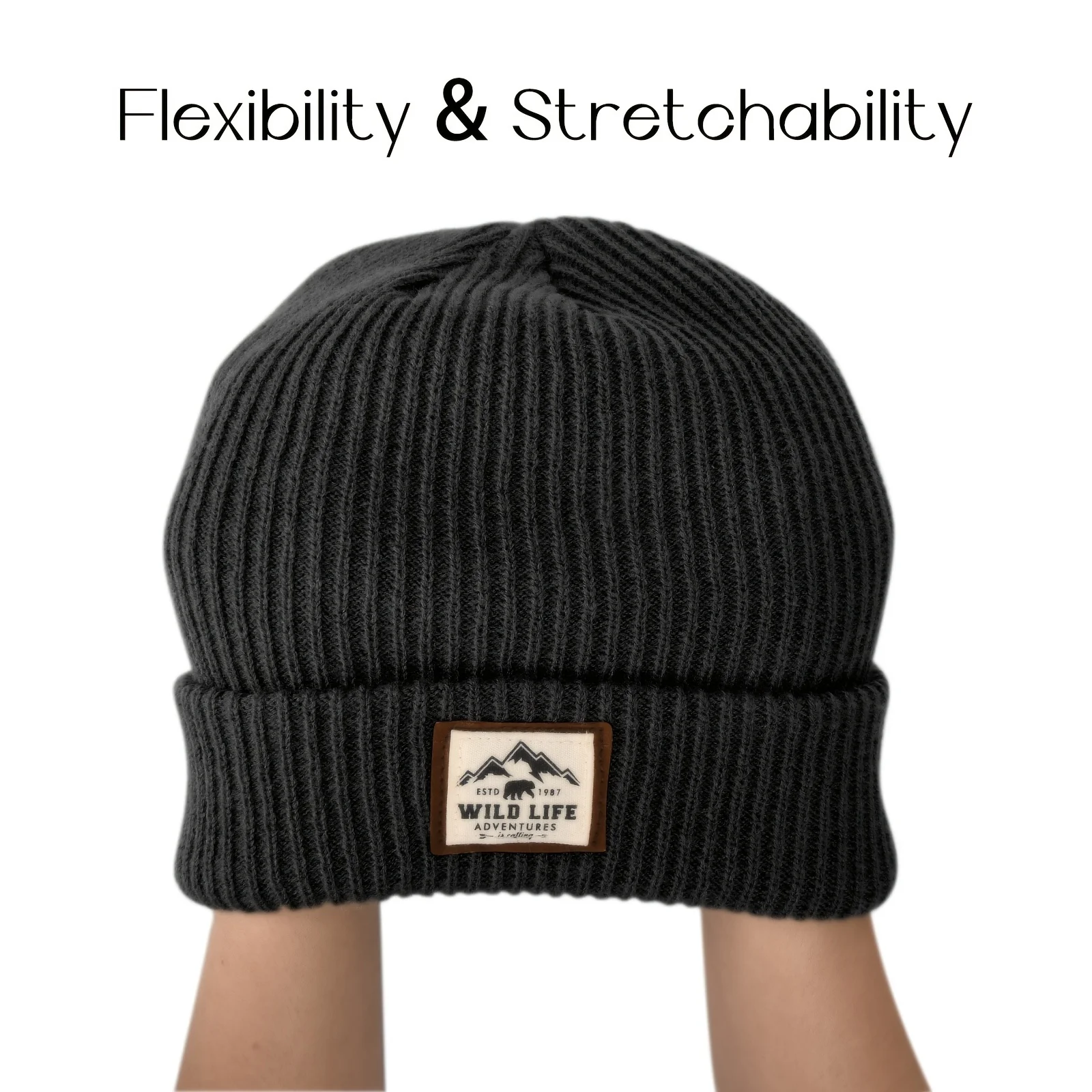 1/2 stücke Winter Herbst Gestrickte Beanie Hut Weiche Elastische Warme Radfahren Schädel Kappe Winddicht Männer Frauen Wandern Camping Headcover – Detail 3