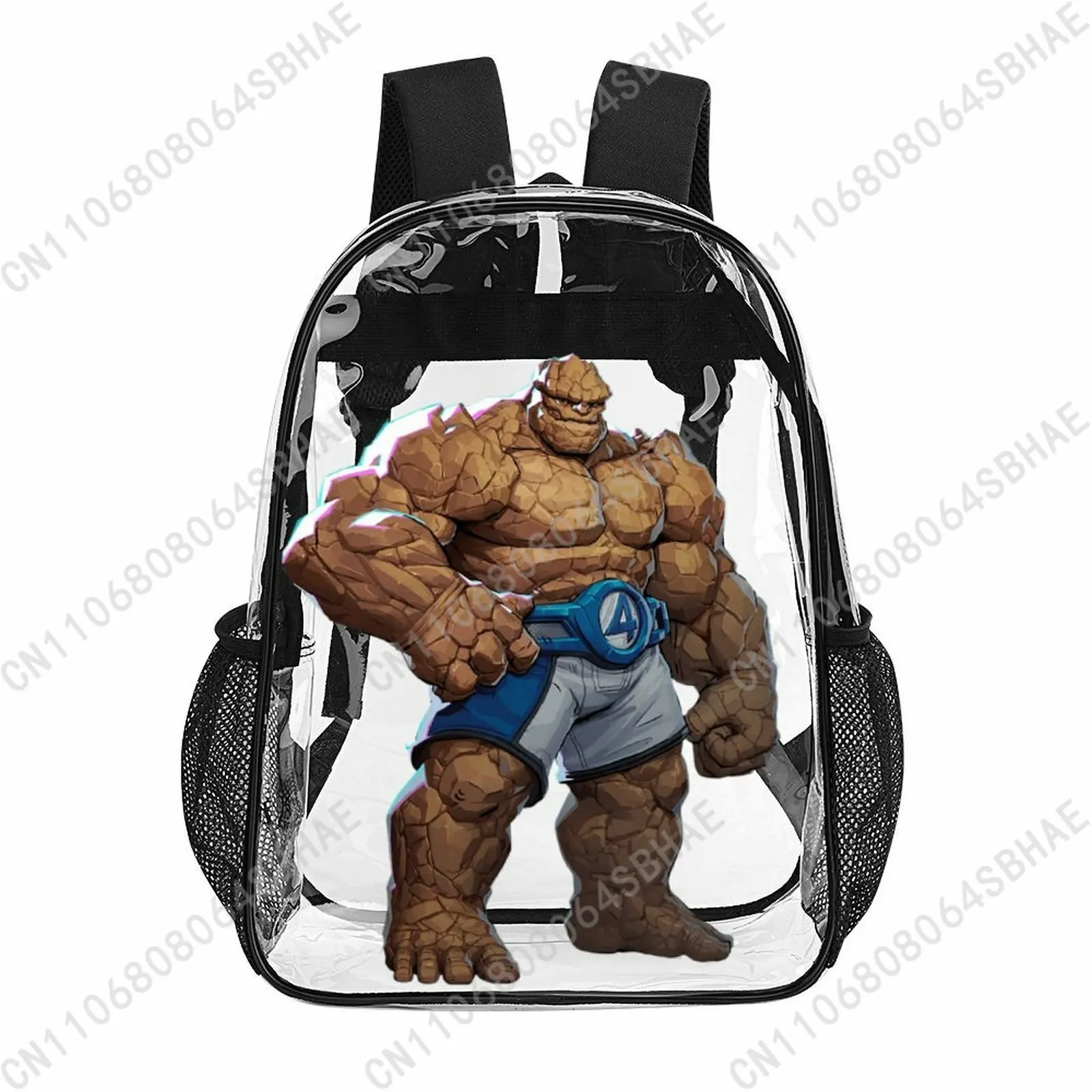 

Прозрачный рюкзак Marvel Things Trendy, 17 дюймов, для мужчин, женщин и подростков, персонализированная прозрачная сумка из ПВХ, подарки, косплей