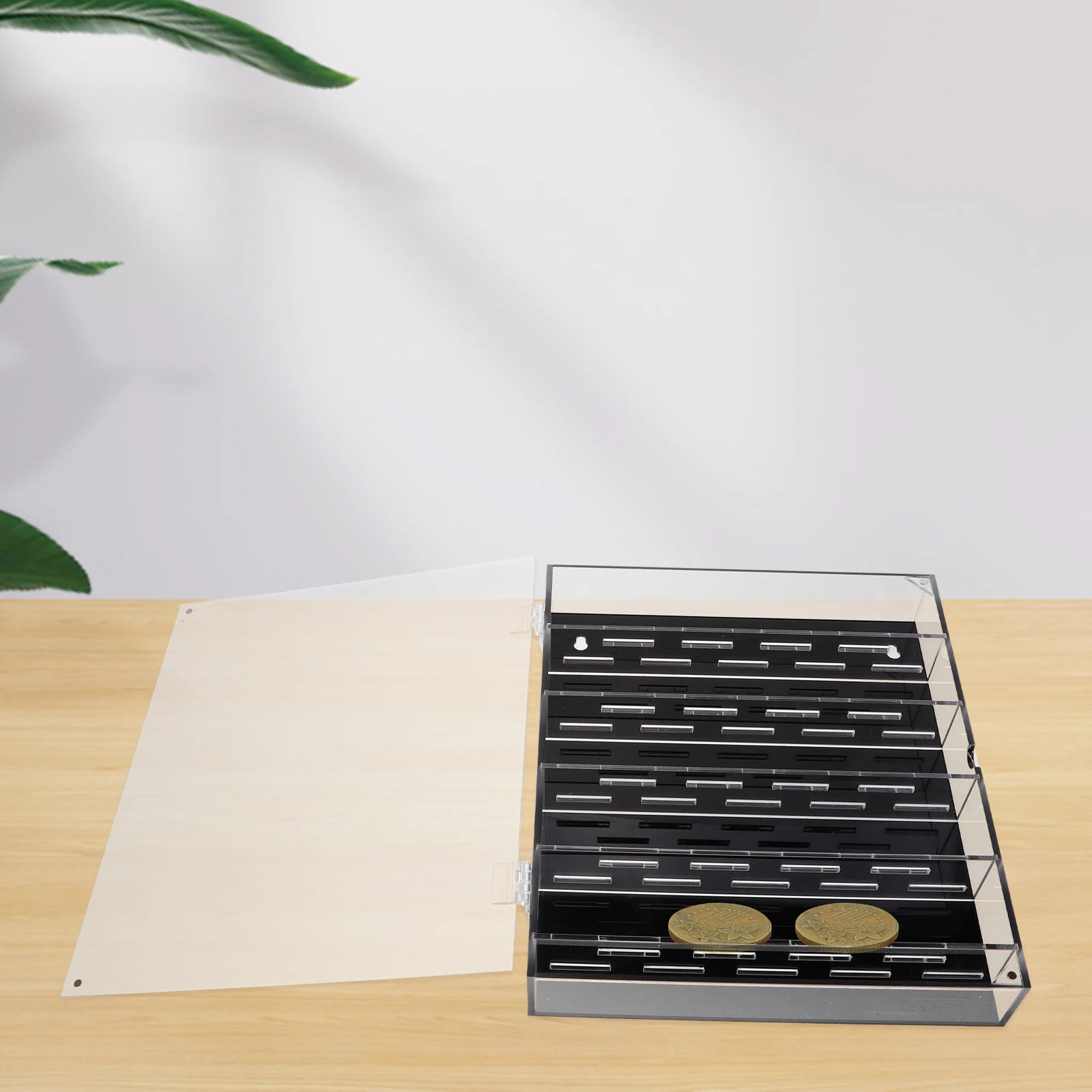 

Clear Storage Box For Collectors Transparent Display Case Coin Holder Protection Box For Commemorative Coins