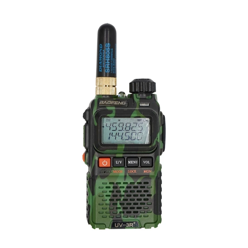 Antena UHF + VHF SRH805S SMA hembra para Baofeng UV-5R, Walkie Talkie de alta ganancia, antena de banda Dual para Radio bidireccional, UV-82, BF-888s