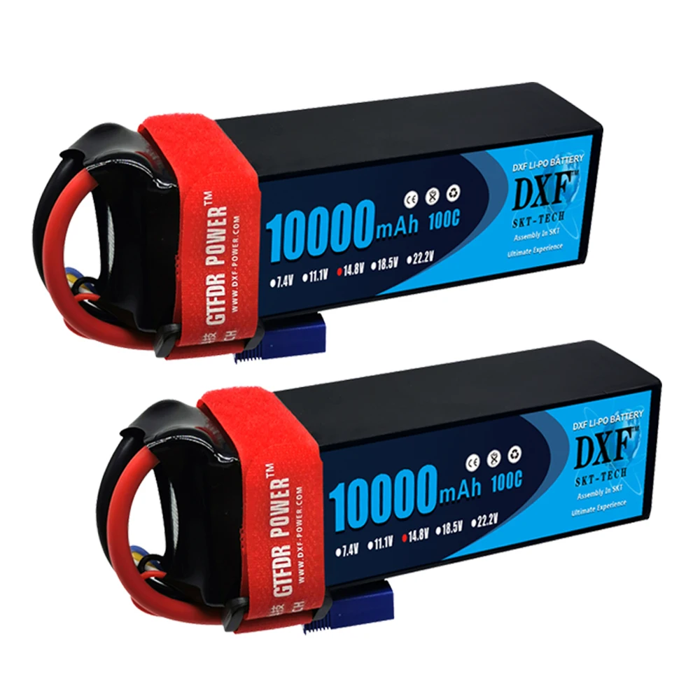 

DXF 2PCS Batteries 2S 3S 4S Lipo 7.4V 11.1V 14.8V 10000mah 8400mah 6500mah 8000mah 7000mah 6200mah 100C 120C 130C-HV for RC Car