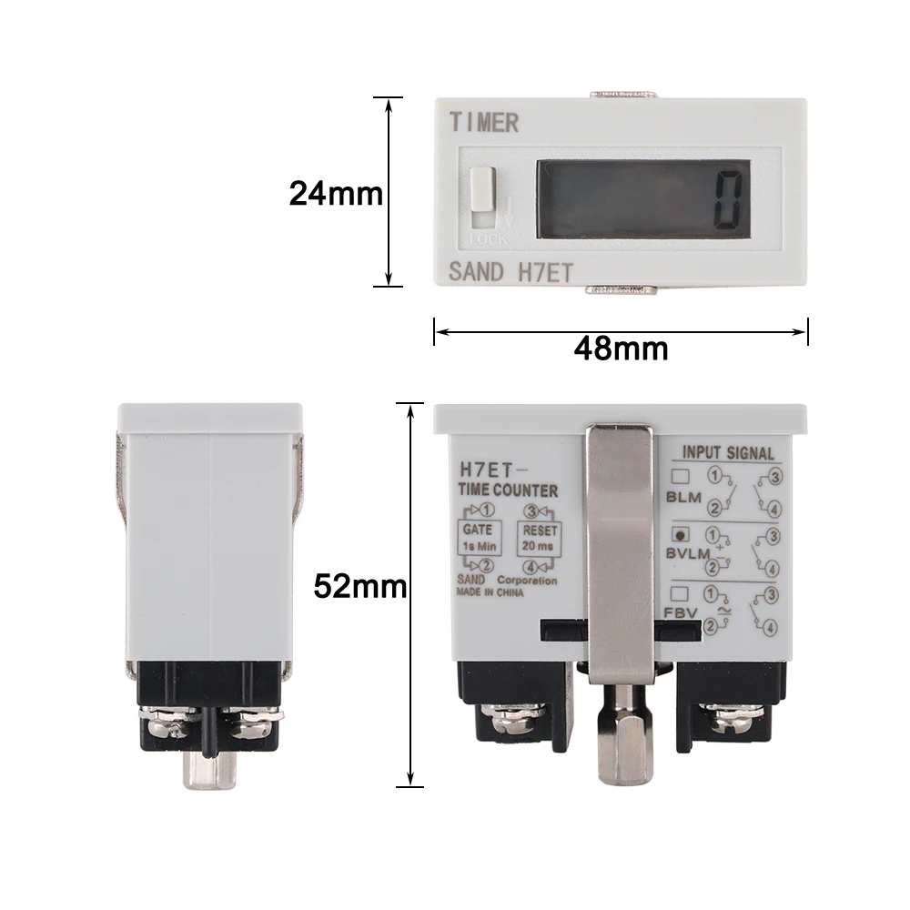 Multifunctional Professional H7ET-6/8digits Digital Electronic time Counter Count Meter AC 24-220V DC 3.6-30V FBV BLM BVLM timer