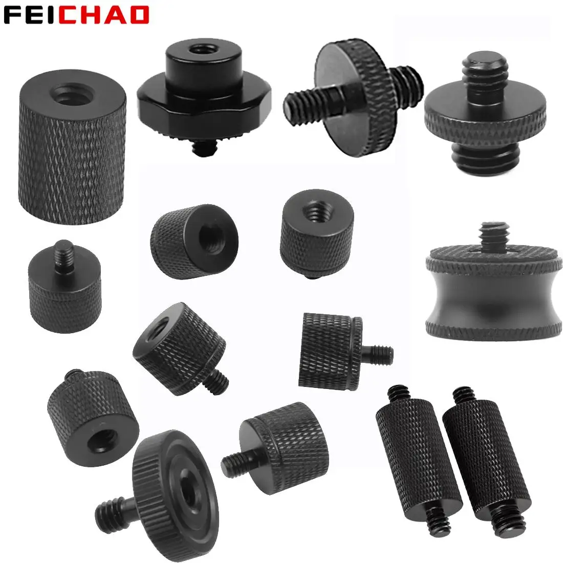 1x تحويل المسمار 1/4 إلى 1/4 3/8 بوصة M4 M5 M6 M8 M10 العارض قوس محول كاميرا ترايبود Ballhead التصوير اكسسوارات