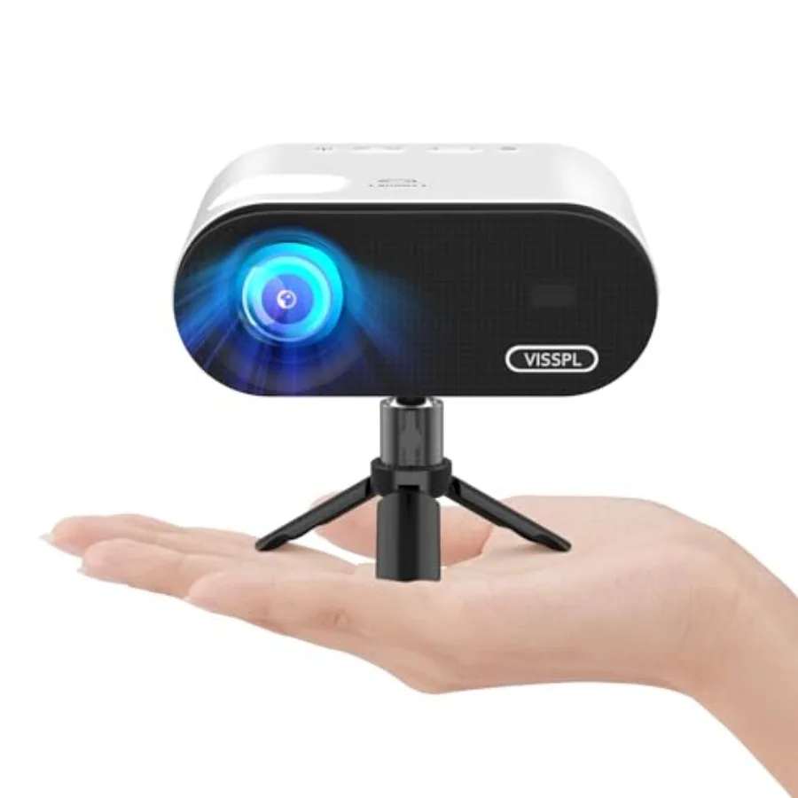 

Портативный мини-проектор с Wi-Fi и Bluetooth, Full HD 1080P, для домашнего кинотеатра на открытом воздухе, черный, совместим с [названиями совместимых устройств/систем]
