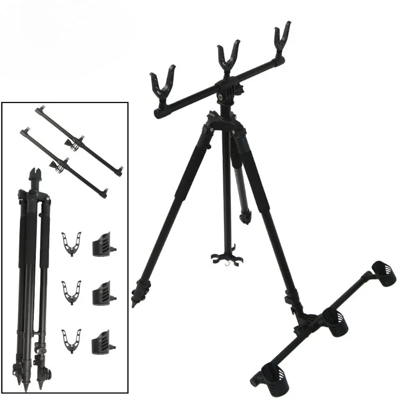 Sea fishing battery aluminum alloy telescopic sea rod long-distance projection bracket European style