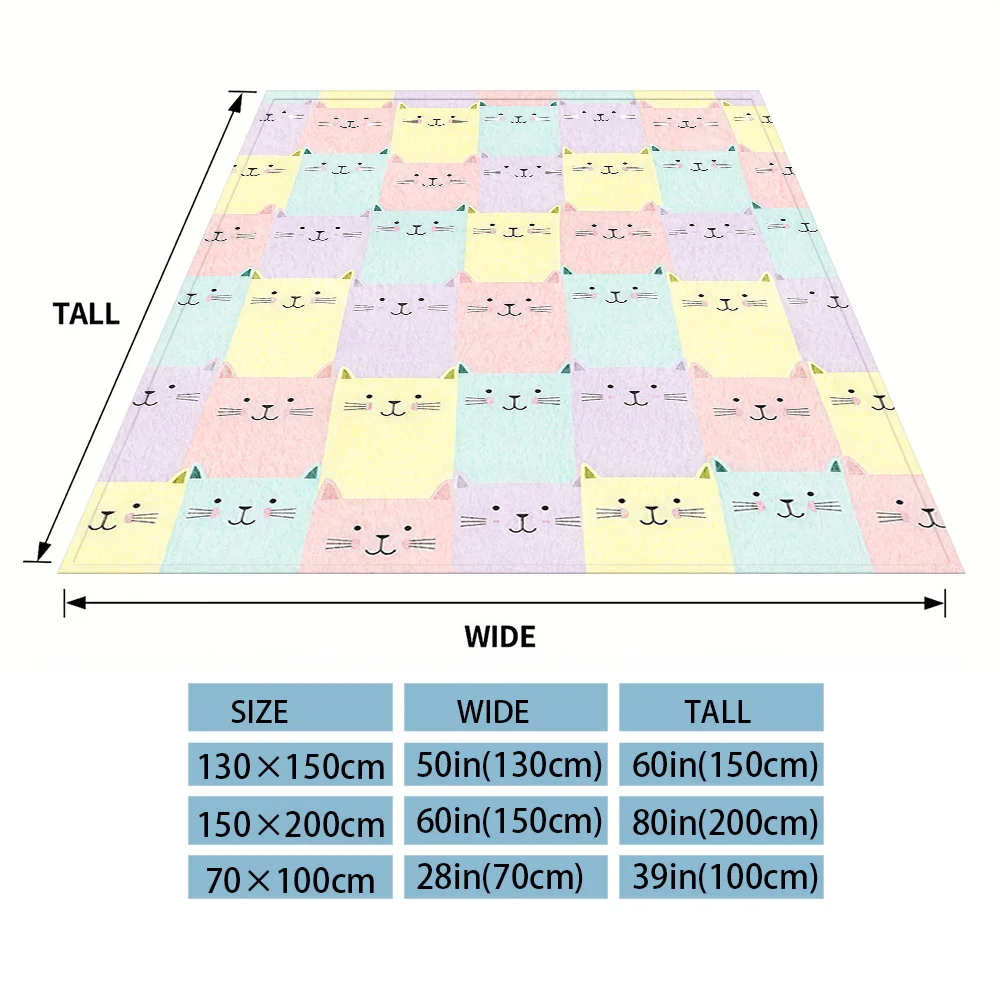 Pastel Cats Nap Blanket,Flannel Blanket,Suitable For Sofas,Beds,Cars,Rooms,Offices,Camping,Exquisite Gift Blankets