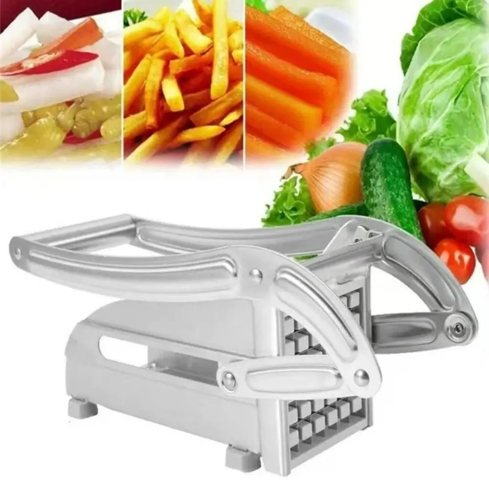 Stainless Steel Manual Potato Cutter Silver 36/64 Hole Potato Slicer Rust-proof French Fries Cutter Machine Fruits Cutting
