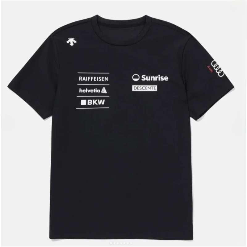 

2025 in The Summer of Audi Short-sleeved Pure Cotton Men's and Women's Summer T-shirts Casual and Simple Travel Short-sleeved