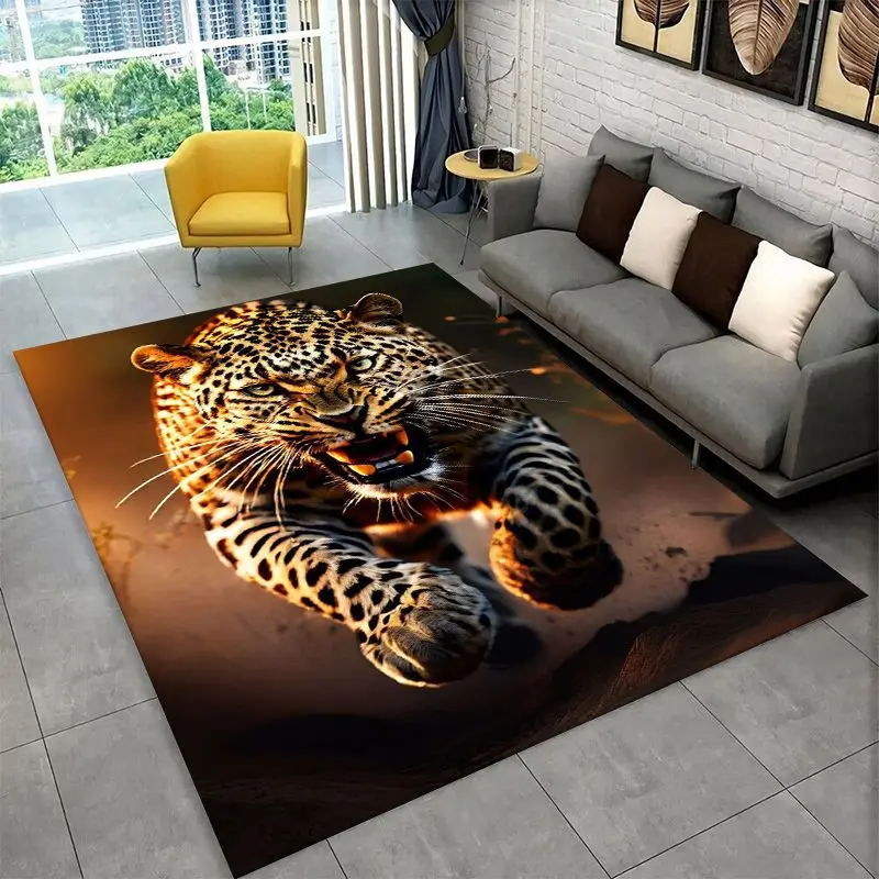 Fierce Leopard Cheetah Animal Beast Large Area Rug Non-slip Carpet for Bedroom Living Room Sofa Doormat Home Decor Floor Mat - view 4