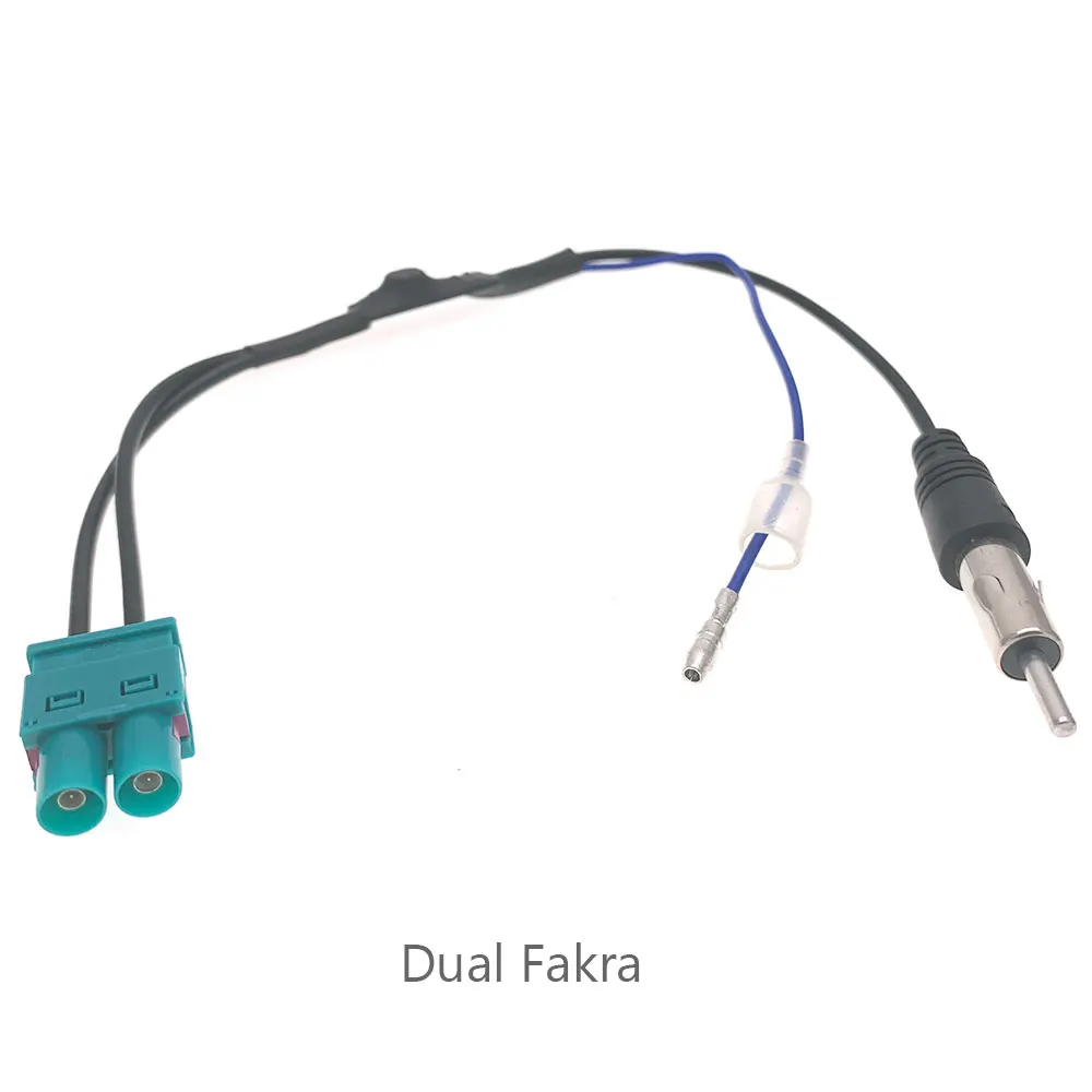 Car Radio Audio Antenna Amplifier Adapter Cable Male One Dual Din Fakra dvd for Peugeot Mercedes-Benz Audi VW Skoda