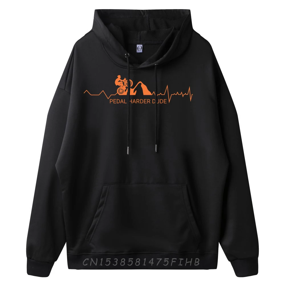 Mountain Bike Heartbeat Pedal Harder Dude Cycling Heartbeat Designer Hoodie Men New In Tops And Sweatshirts Family