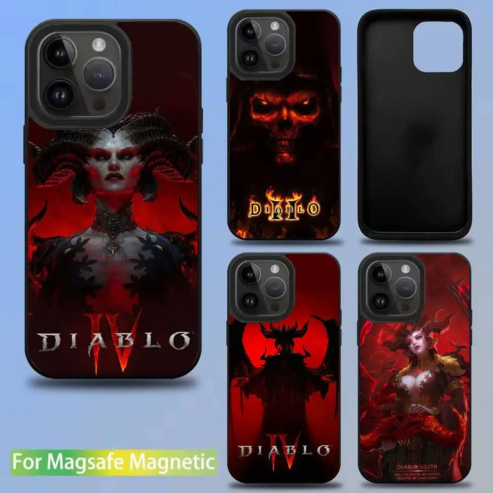 

Game D-Diablo Phone Case For iPhone 16,15,14,13,12,11,Pro,Max,Plus,Mini,SE New Magsafe Magnetic Wireless Charging