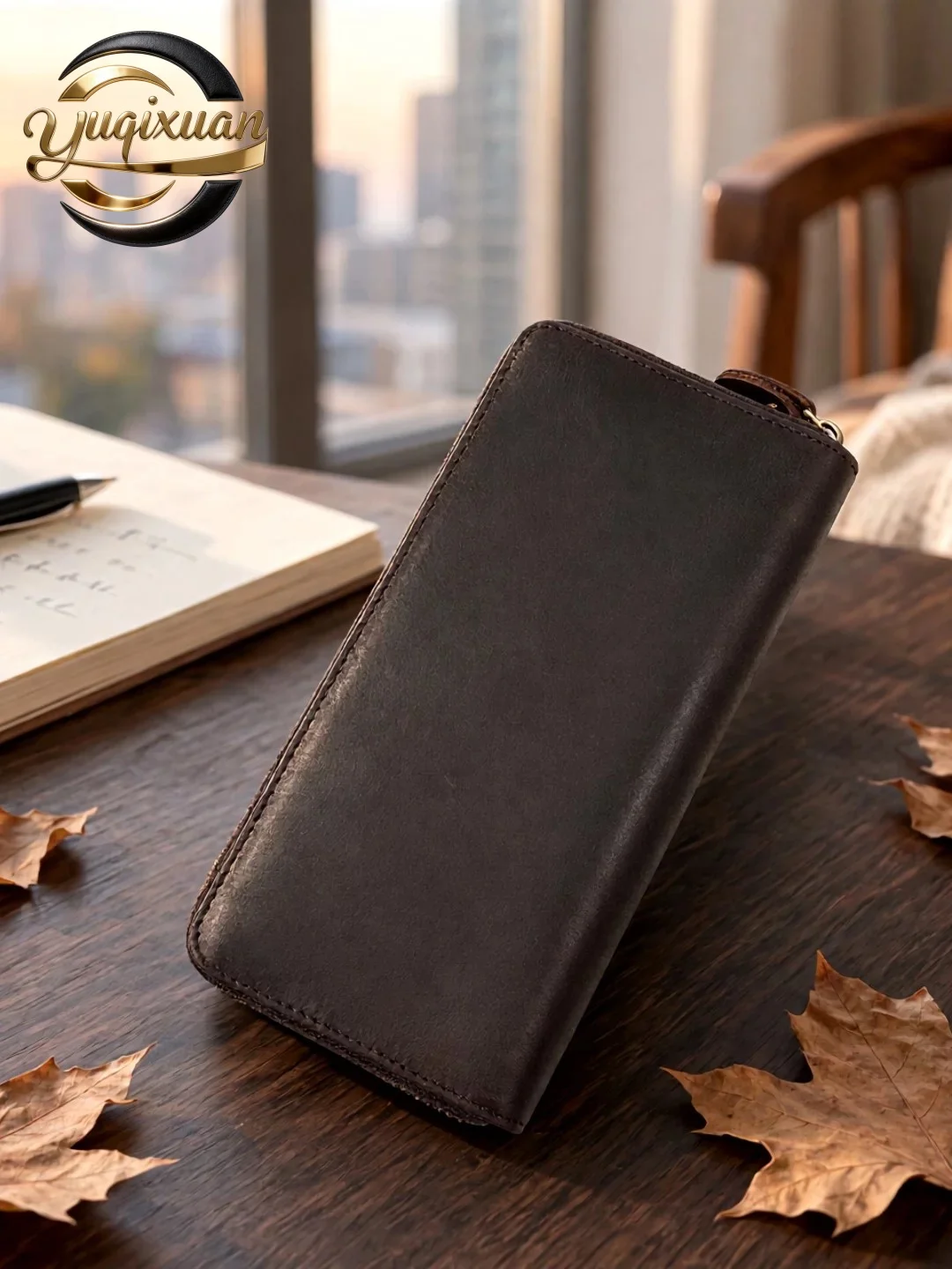 long-wallet-men's-leather-handbag-anti-magnetic-business-card-holder-yuqixuan-leather-top-layer-cowhide-vertical-shape
