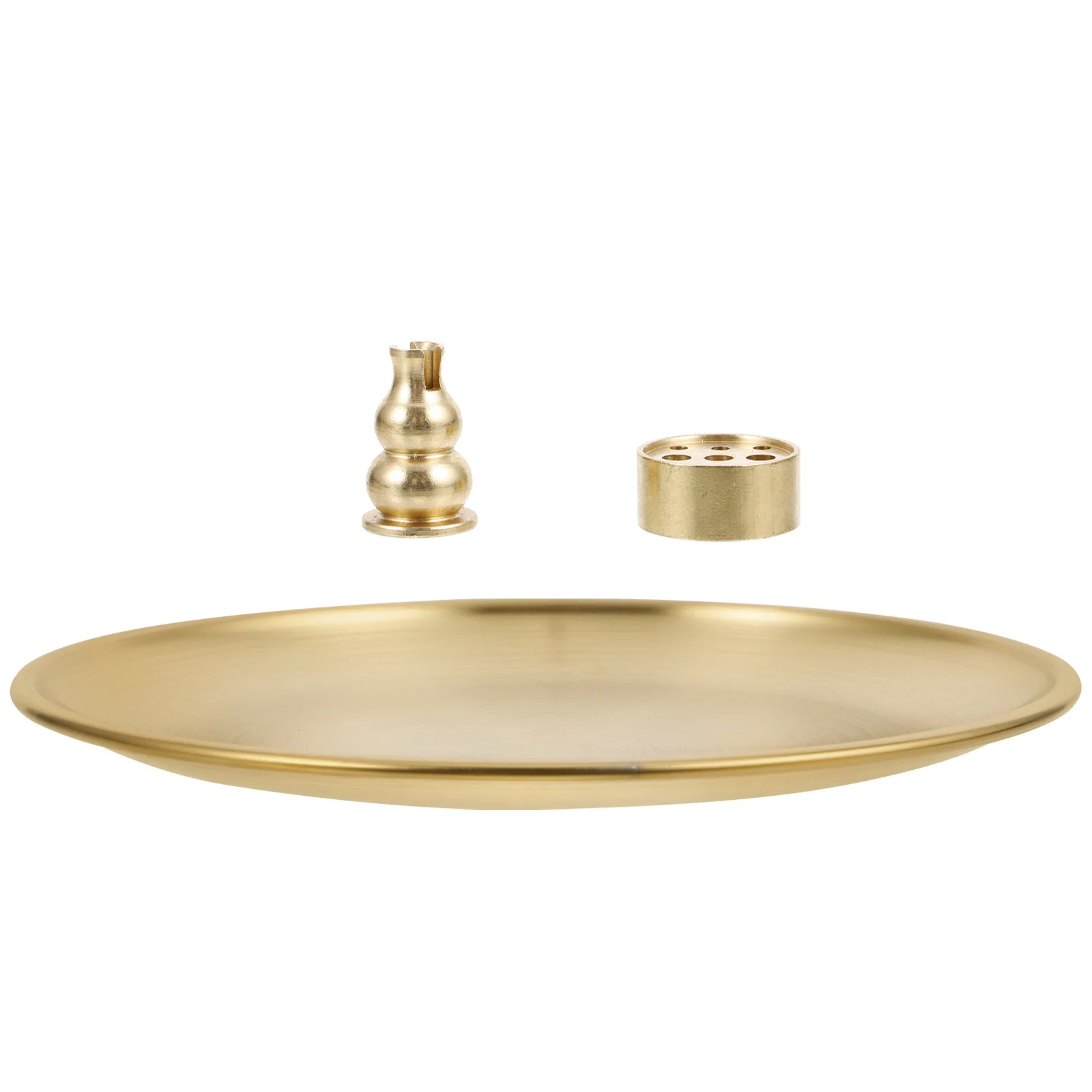 

1Set Retro Brass Incense Stick Holder Exquisite Vintage Burner Desktop Incense Tray for Home Office Spa Relaxation