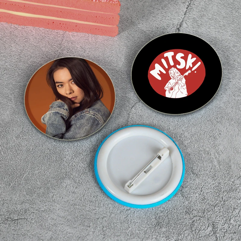 Singer-songwriter Mitski Brooches Classic Music Album Badge Handmade Creative Lapel Pins for Backpack Collar Jewelry Accessories