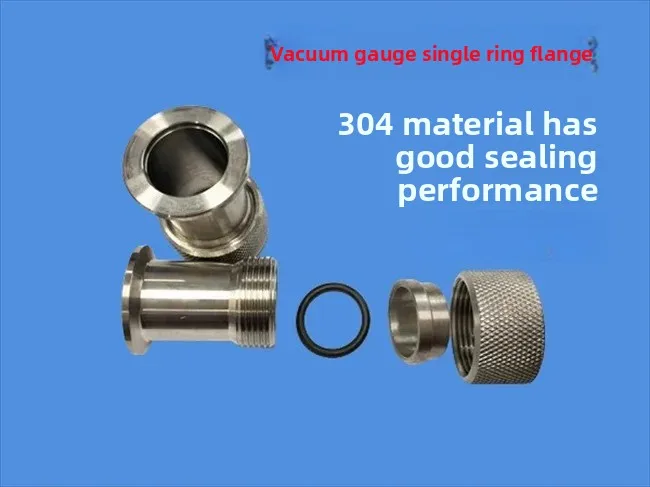 

Комплект аксессуаров для вакуумных установок - фланец из нержавеющей стали, седло для манометра, головка для кварцевой трубки и герметизирующая головка для трубчатой печи