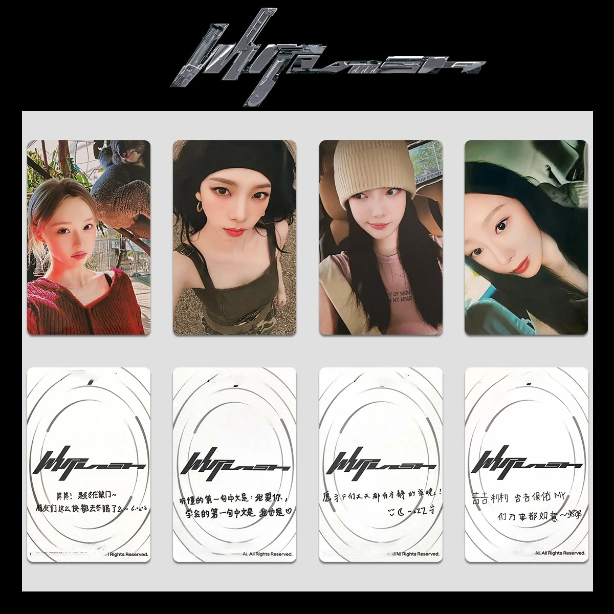 4/12Pcs/Set Kpop Karina Winter Whiplash Album Photocards List Giselle Ningning Hoodie K4 Ver Selfie Concert Lomo Cards Fans Gift
