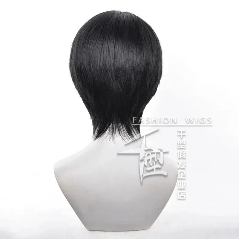 Levi Ackerman Cosplay Anime Cos Men 30cm Short Black Brown Heat Resistant Synthetic Wigs Halloween Party Wigx,5;d'2.y;8'