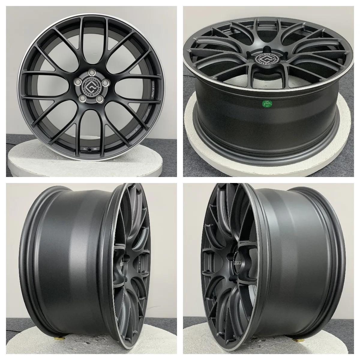 Customizable 19x9.0 5X112 Color Gunmetal Gray Precision Milled Lettering  Forged Wheel Construction Machine Face