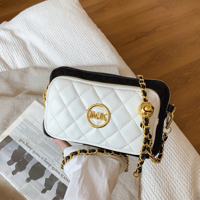 Durável um ombro bolsa feminina bonito impressão maillard estilo campus estudantes saco de corpo cruz ajustável deslocamento único