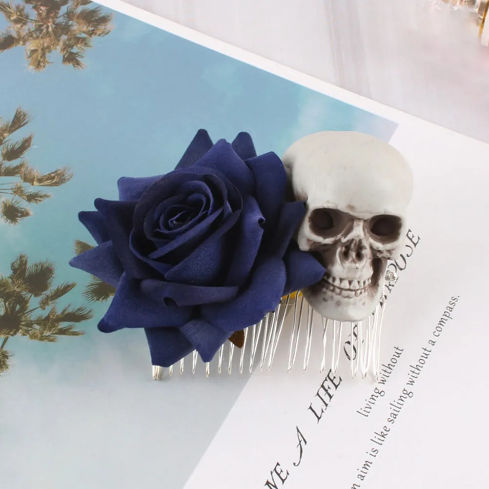 

3Pcs Hair Comb Rose Design Halloween Party Hairpin Clip Charming Stylish Headwear for Women Halloween Hair Combs