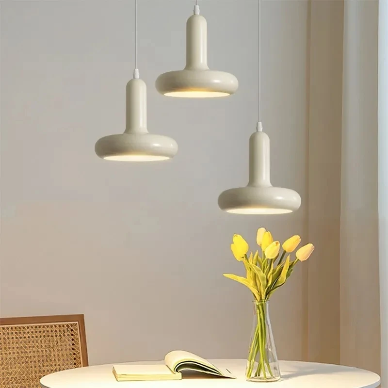 

Bauhaus Restaurant Pendant Lights Nordic Medieval Designer Dining Bar Table Lamp Retro White Bedroom Bedside Ceiling Chandelier