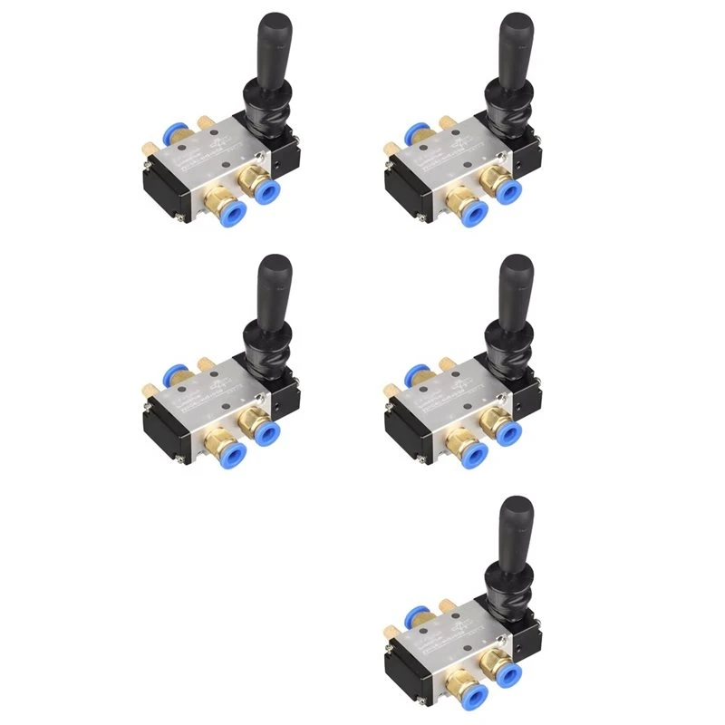 AB02 5X 5/2 Way Pneumatic Air Hand Lever Operated Valve Manual Control 2 Position 3 5Port Push-Pull 4H210-08