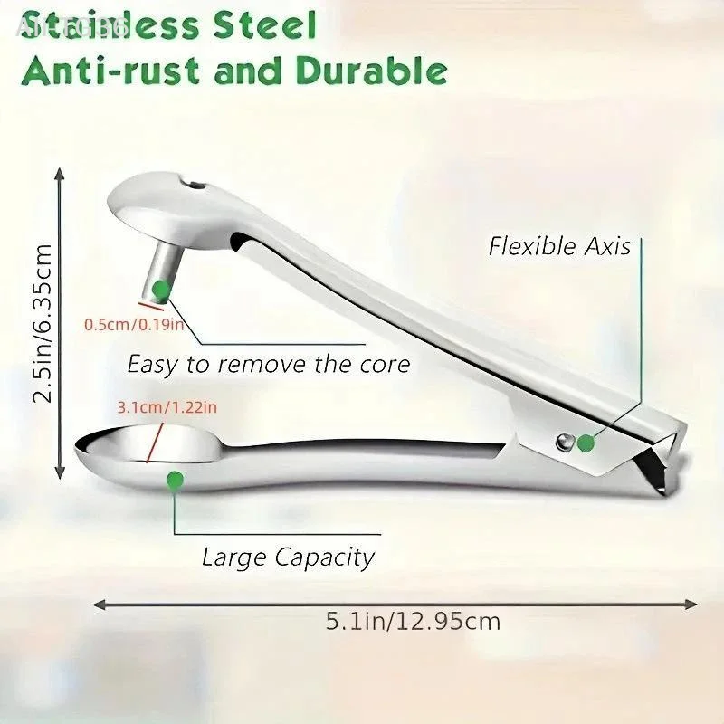 NexaHome Stainless Steel Cherry Fruit Kitchen Pitter Remover Olive Corer Remove Pit Tool Seed Gadge xkdae view 6