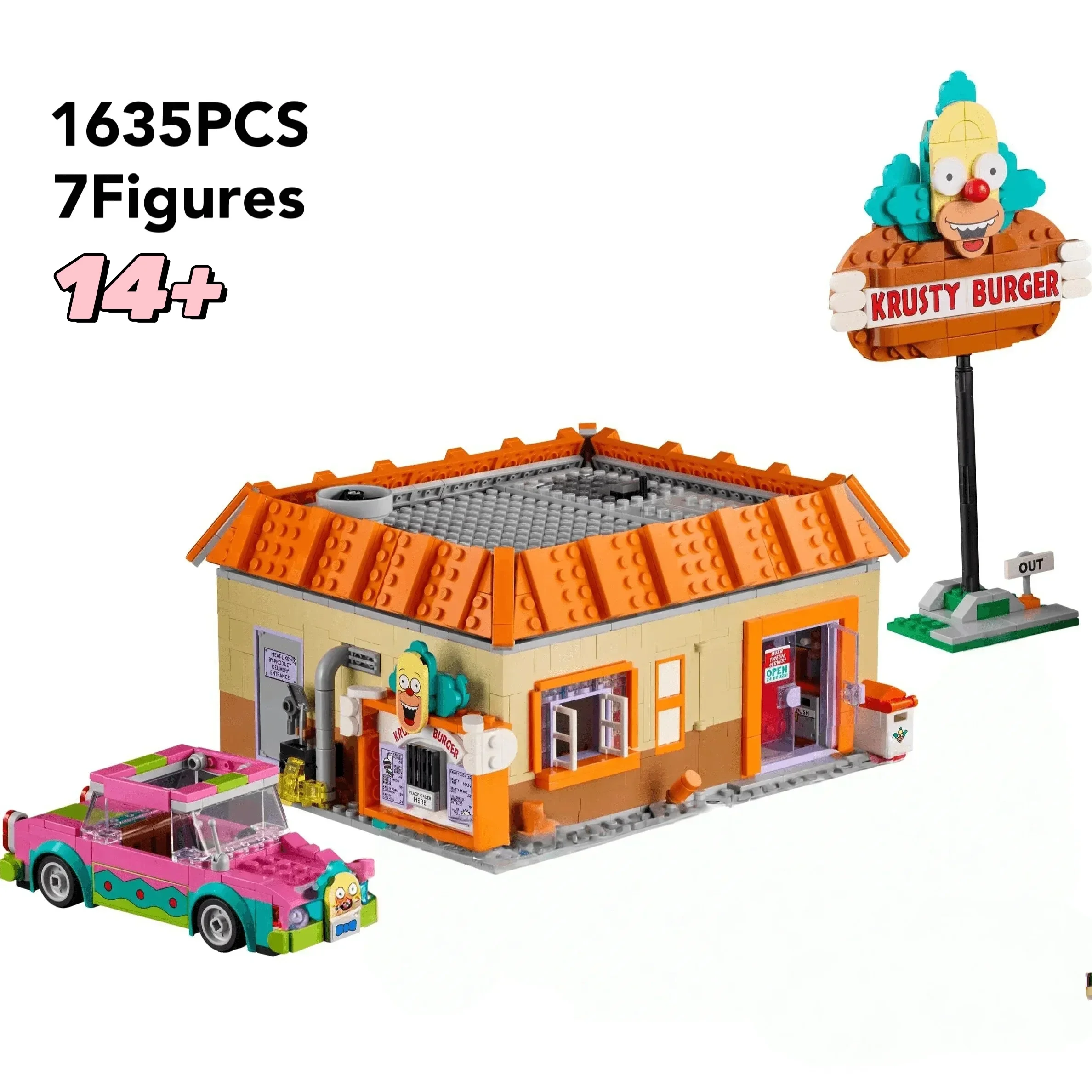 

2025 New 10352 The Krusty Burger Restaurants Building Blocks Set Bricks Creative Ideas Educational Toys for Children Gifts