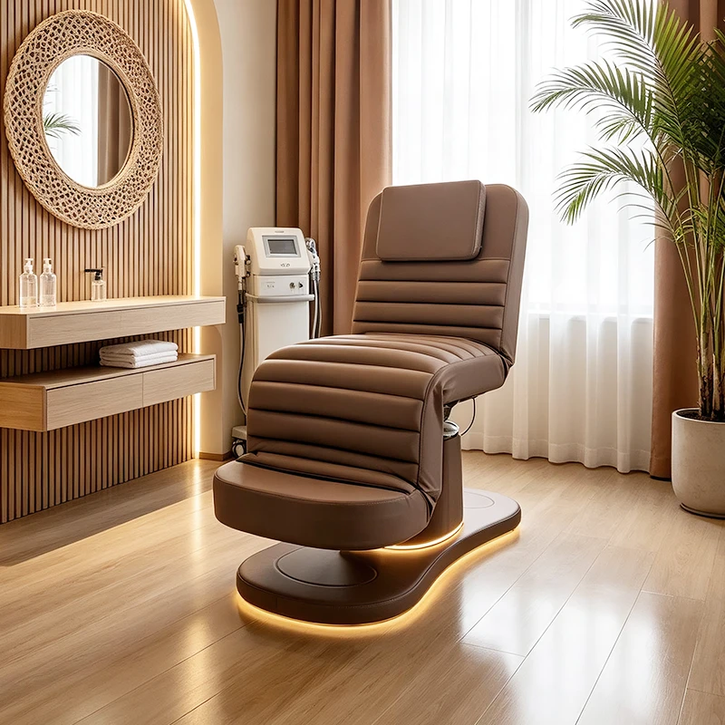Luxurious 3-Motor Massage Bed for Beauty Salon Durable Stain-Resistant Furniture Caterpillar Shape Beauty Bed