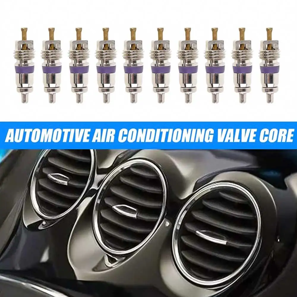 

10pcs Car Air Conditioning Copper Valve Repair Kit R134a A/C Valve Cores Tool Auto Accessories for BMW / Mercedes-Benz / Audi