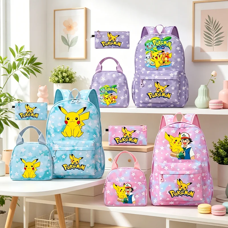 3pcs-backpack-set-pink-purple-large-capacity-school-bag-for-pokemon-pikachu-printed-lunch-bag-pencil-case-daily-casual-bag