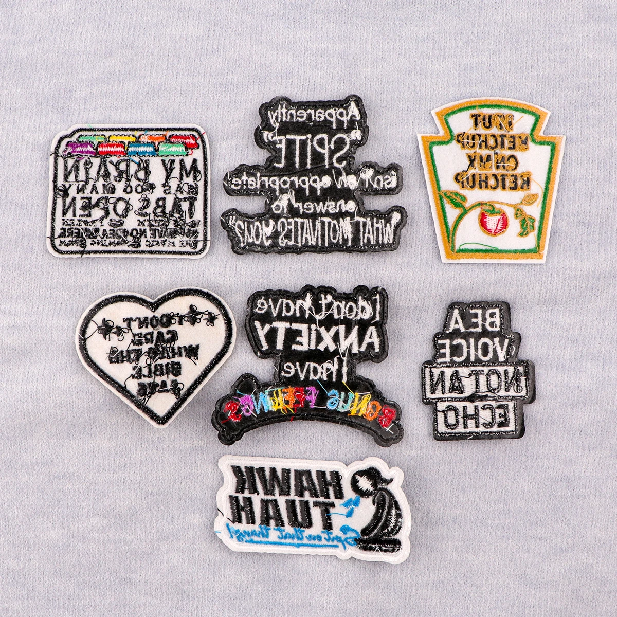 Humorous Letters Embroidery Patch Funny Quotes Iron On Patches For Clothing Thermoadhesive Patches On Clothes DIY Sew Badges