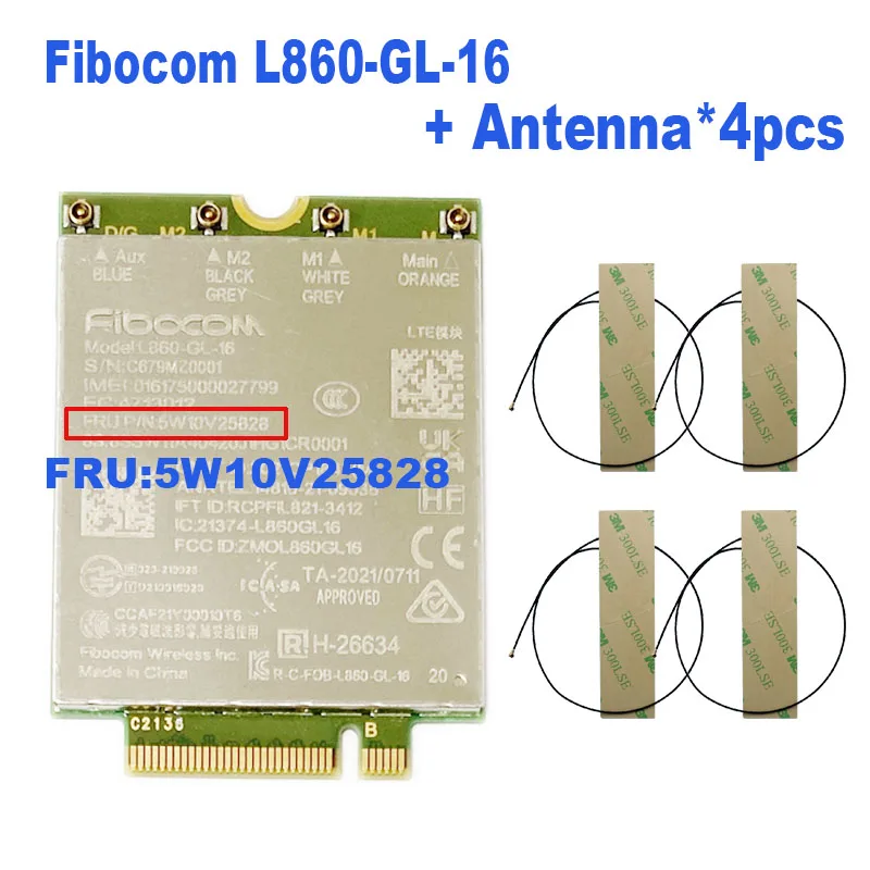 WDXUN For Fibocom L860-GL-16 5W10V25828 for T14 T14s L14 L15 P14S P15V X13 Yoga Gen3 X1 Nano Gen2 T16 P16S Gen1