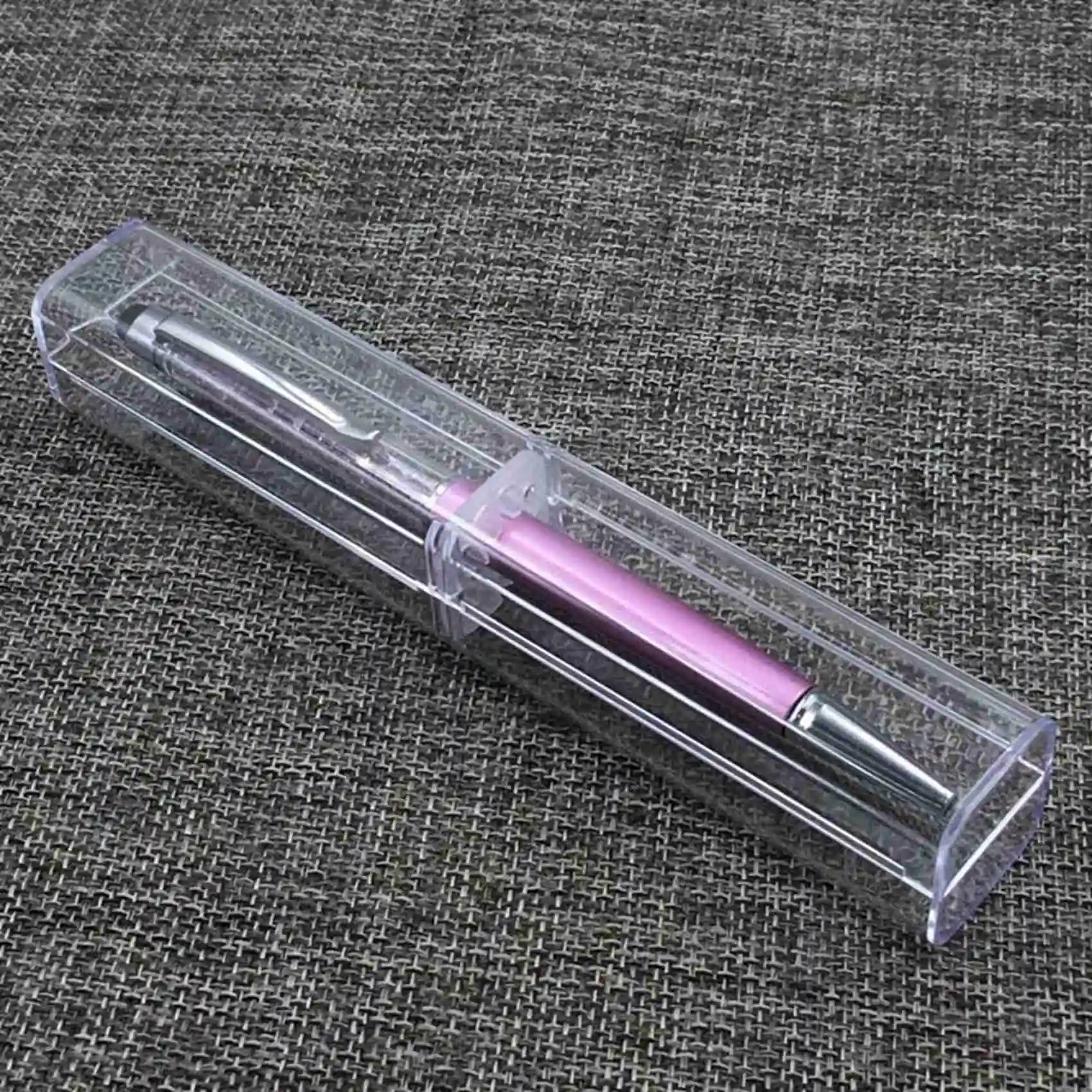 50Pcs Plastic Clear Pen Case Gift Empty School Office Collection Set Pen Container Storage For Father's Day Mother's Day