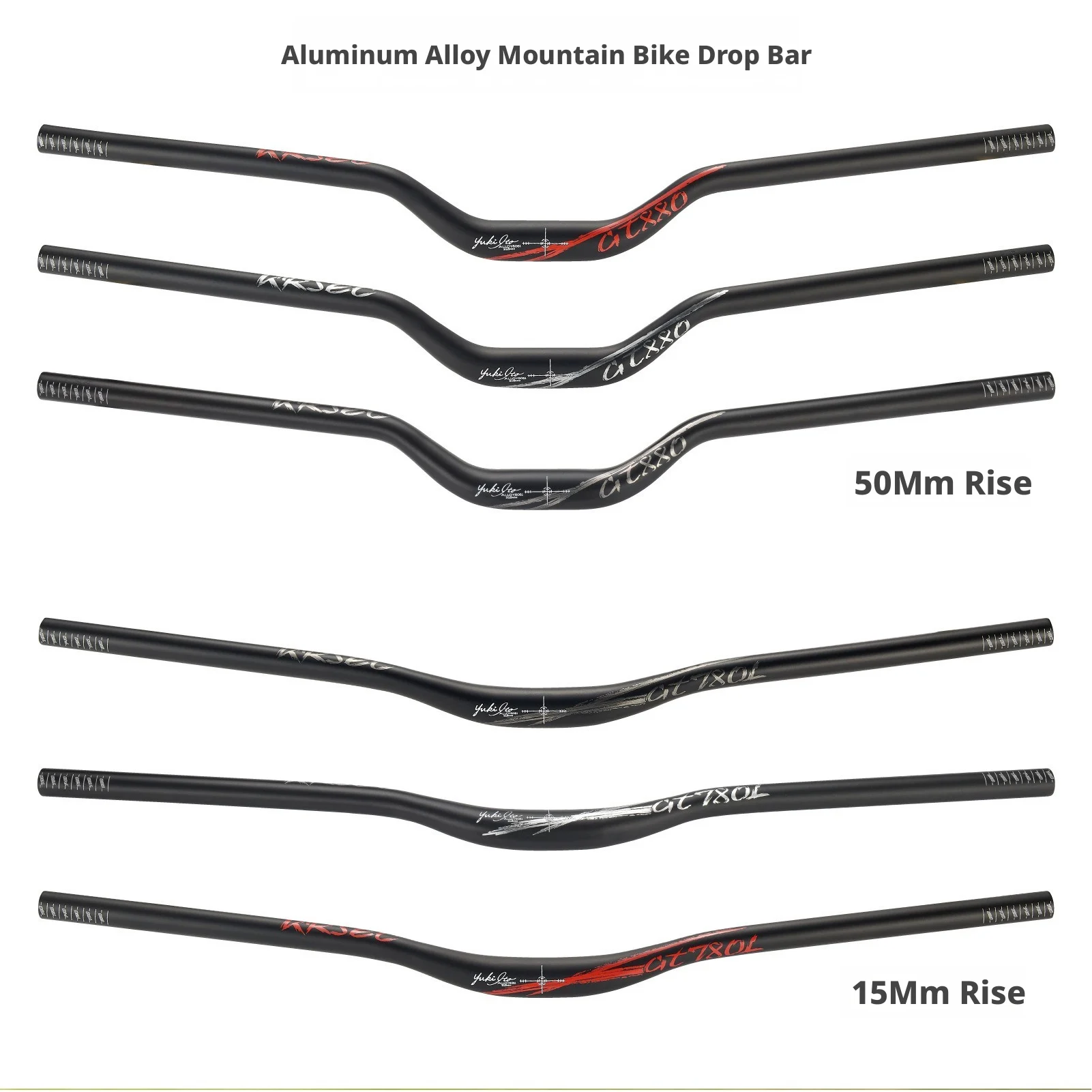 

Bike Handlebar Swallow-shaped 780MM Length Aluminum Alloy Horizontal Extended Raised 15/50MM Handlebar For MTB Cycling