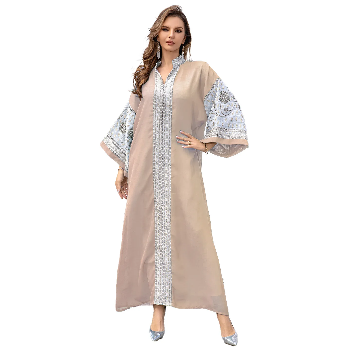 

Middle East foreign trade Muslim robe, new embroidered Dubai abaya women's robe cross-border evening dress wholesale cw77868