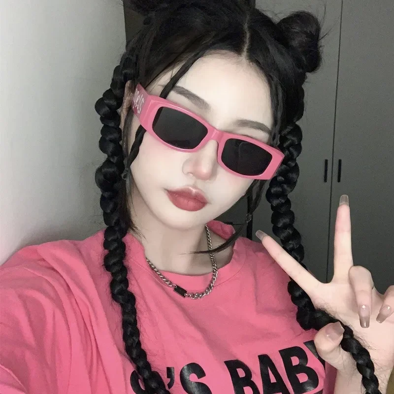 

New Vintage Rectangle Sunglasses Women Steampunk Designer Ladies Small Frame Black Purple Sun Glasses Brand Retro Eyewear Очки