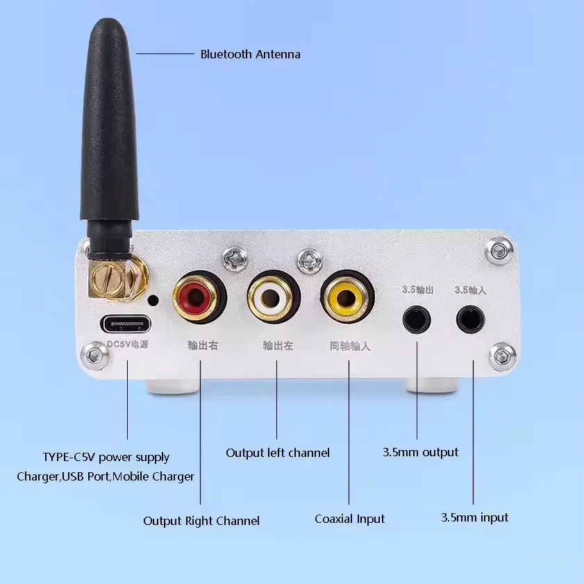 Audiophile Audio Player ES9018K2M DAC U Disk TF Card Lossless Read HIFI Music Player Bt 5.0  Remote Control