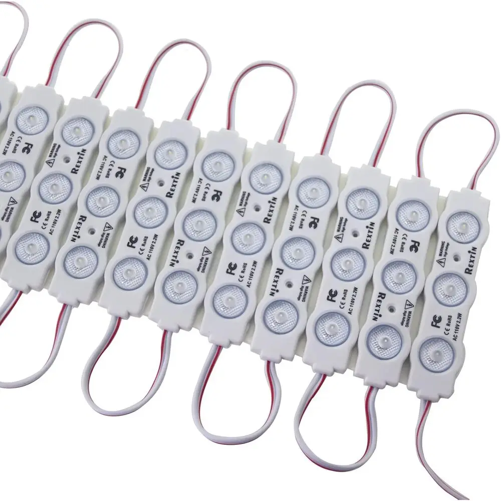 

Суперяркие светодиодные лампы 2835 3 LED (110В, 250 лм/шт), 100 шт., синие, водонепроницаемые, для декоративного освещения или рекламных вывесок