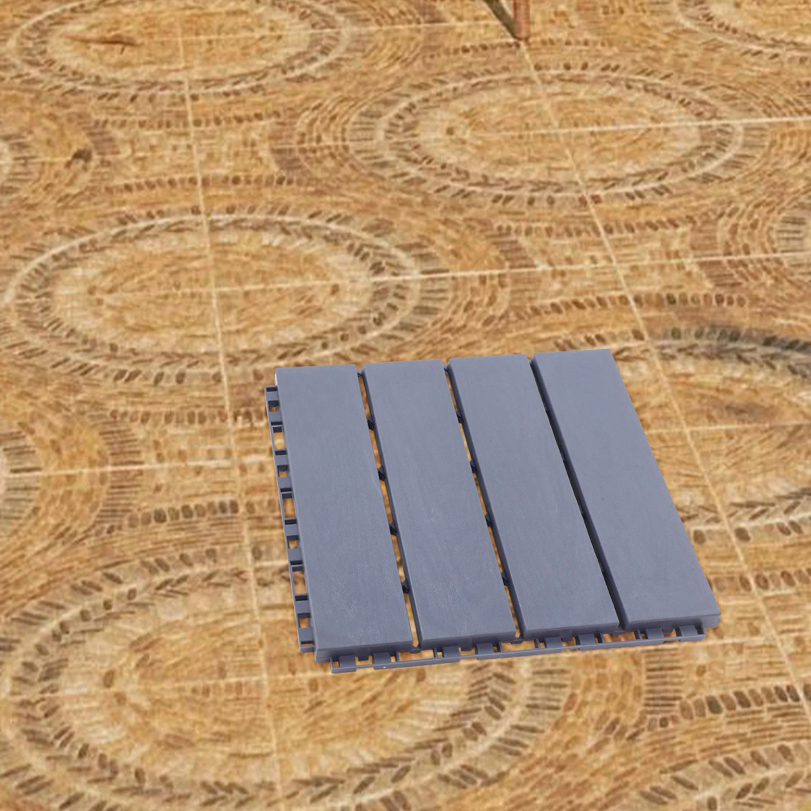 6 pezzi di piastrelle per ponte in plastica ad incastro pavimenti per esterni patio balcone giardino piastrelle per pavimenti antiscivolo resistenti alle intemperie pavimenti per esterni