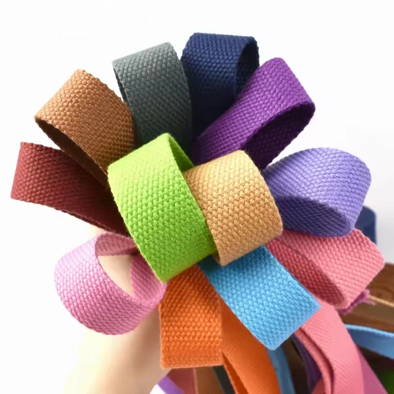 2Meters-5Meters 32mm Polyester Cotton Webbing for Bag Strap Canvas Ribbon Tapes Backpack Belt Bias Binding DIY Garment Band