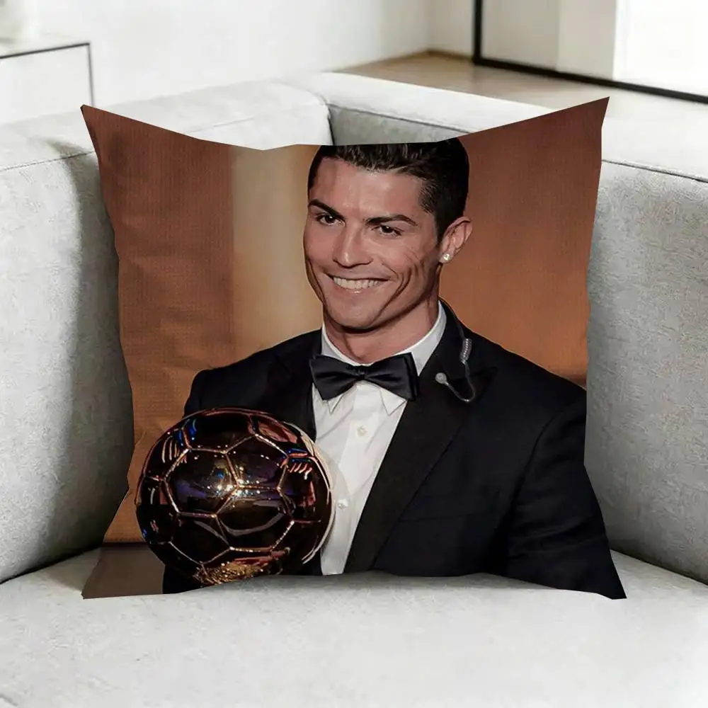 CR7 Cristiano-O Ronaldo Football  Pillow Case Square Double-Sided Sofa Cushion Cover Bedroom Bedside Pillow Gift