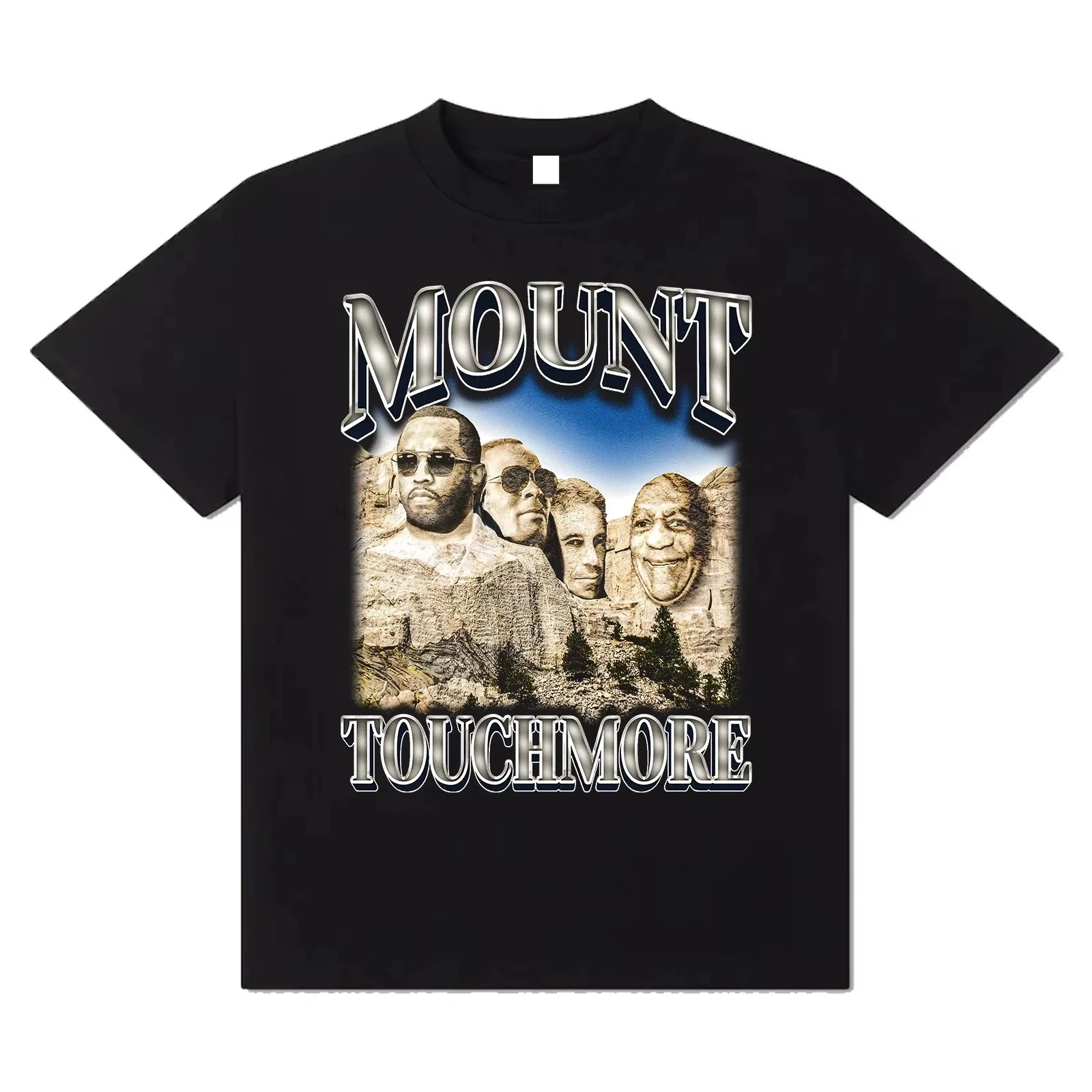 

Футболка с принтом Mount Touchmore, мужская модная повседневная одежда, свободная удобная футболка с короткими рукавами, повседневная мужская одежда