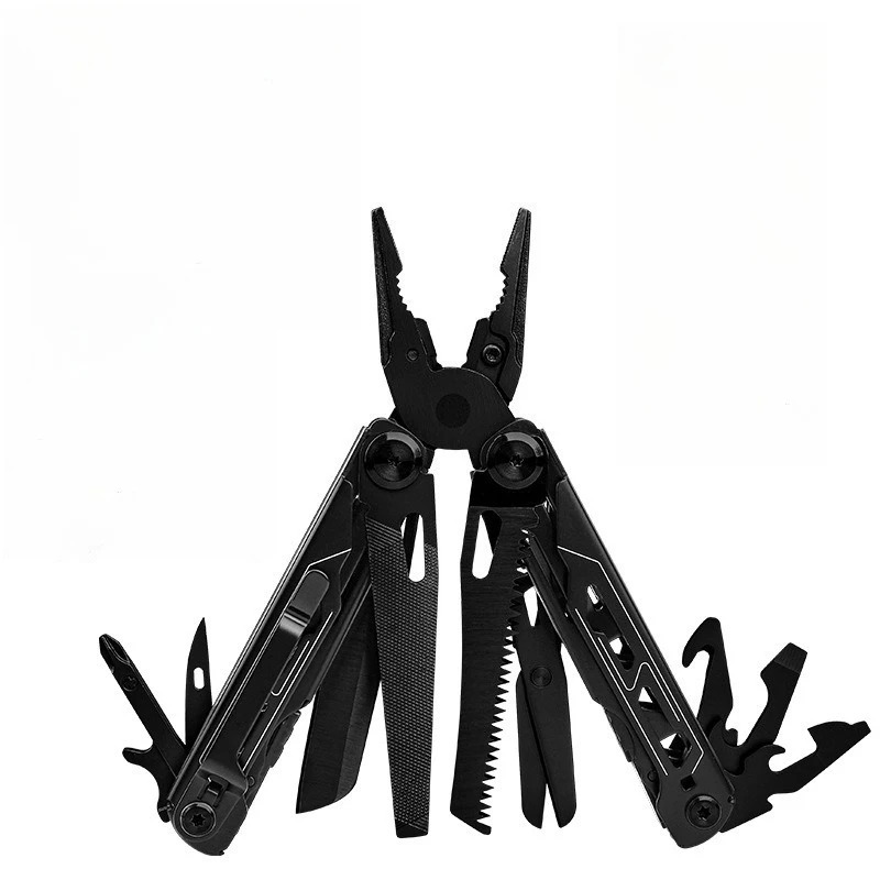 For Multifunctional Knife Pliers Stainless Steel Multifunctional Tool Pliers, Camping Gear Leather Clip Folding Pliers, 2PCS