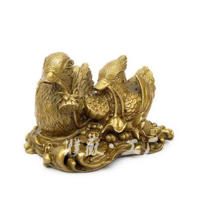 , Brass Mandarin Ducks, Home Decorative Artware, Metal Craft, Copper