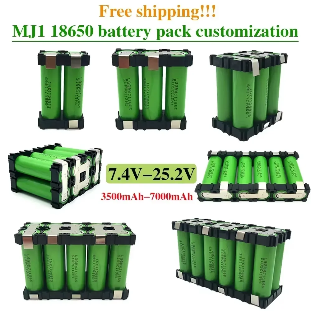 

MJ1 18650 Battery Pack 2s1p 3s1p 3s2p 4s2p 5s2p 6s2p 4s1p 8.4v 7.4V 12V 16.8v 18V 3500 MAh Battery for 18V Screwdriver Battery