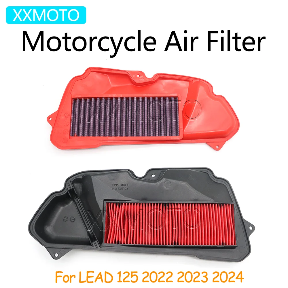 

For Honda LEAD 125 LEAD125 2022 2023 2024 High Flow Motorcycle Air Filter Intake Cleaner System Accessories